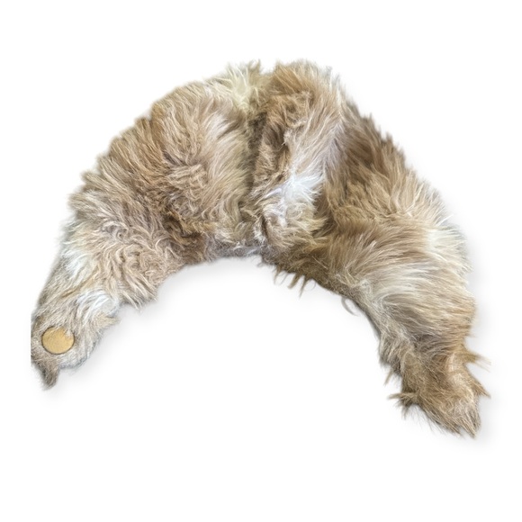 1960’s Vintage Faux Fur Winter Hat with Neck Strap, Light Brown Fur, Deadstock main image 4